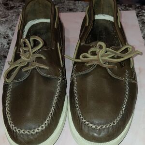 Sperry Dark Brown Leather Boat Shoes
